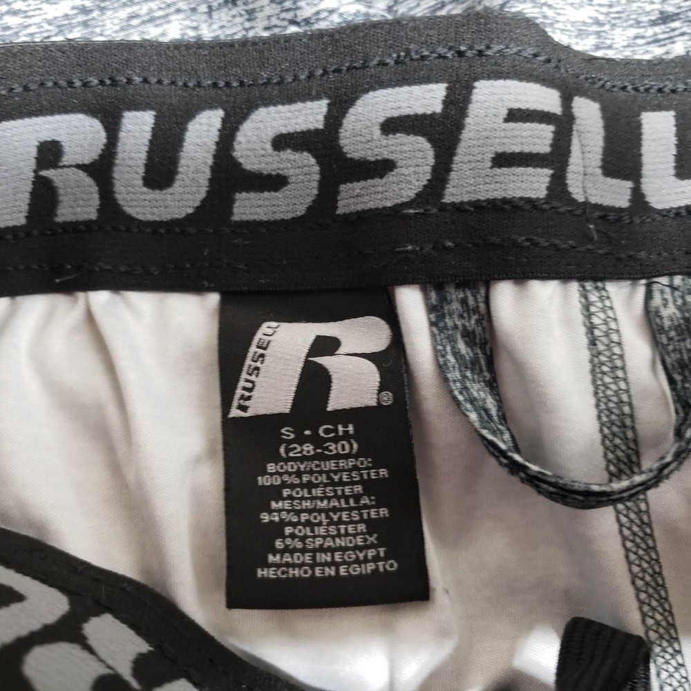 Russell Youth Athletic Shorts Gray Elastic Drwstrg - Picture 8 of 8